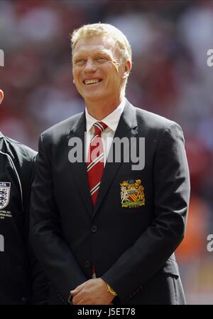 DAVID MOYES MANCHESTER UNITED FC WEMBLEY Stadion LONDON ENGLAND 11. August 2013 Stockfoto