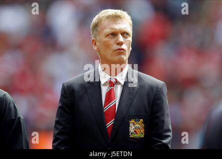 DAVID MOYES MANCHESTER UNITED FC-MANAGER-WEMBLEY-Stadion LONDON ENGLAND 11. August 2013 Stockfoto