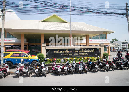 CHIANG MAI, THAILAND-10. Mai 2017: neue Terminal von Chiangmai Busbahnhof. Foto am Busbahnhof Chiang Mai, Thailand. Stockfoto