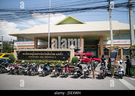 CHIANG MAI, THAILAND-10. Mai 2017: neue Terminal von Chiangmai Busbahnhof. Foto am Busbahnhof Chiang Mai, Thailand. Stockfoto