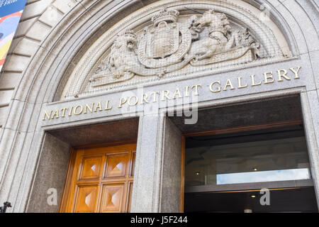 National Portrait Gallery in St.-Martins Platz im Londoner West End Stockfoto