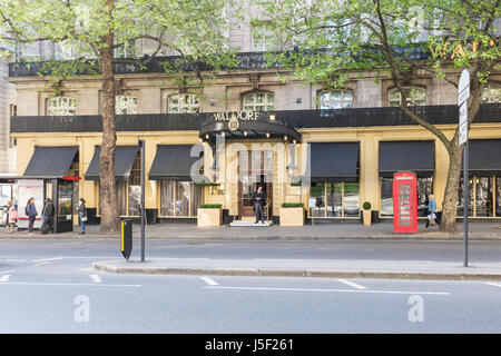 Eingang zum Waldorf Hilton Hotel in Aldwych, London Stockfoto