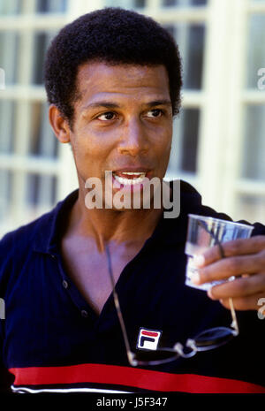 MICHAEL WARREN Schauspieler im amerikanischen Fernsehen Polizei serielle Hill Street Blues 1986 Stockfoto