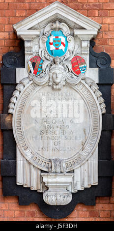 Denkmäler in der Liverpool Street Station. Stockfoto