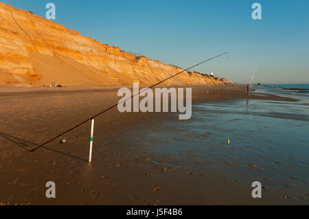 Die Asperillo Dünen und Strand, Naturpark Donana, Matalascañas, Huelva Provinz, Region von Andalusien, Spanien, Europa Stockfoto