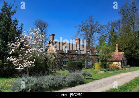 Blick über Ickwell Village Green, Bedfordshire, Stockfoto