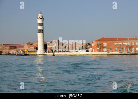 Turm der Leuchtturm auf der Insel der Glasmacher von Murano - Venedig, Italien Stockfoto