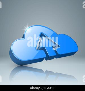 Download, Wolke, Pfeile-Symbol. Stock Vektor