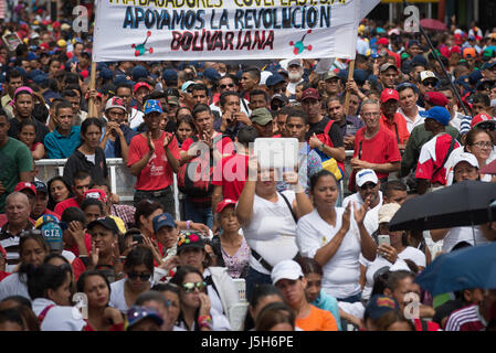 Caracas, Venezuela. 17. Mai 2017. Mitmachen in einem Akt zur Unterstützung der Nationalversammlung von Präsident Nicolás Maduro einberufen. Bildnachweis: Marcos Salgado/Alamy Live-Nachrichten Stockfoto