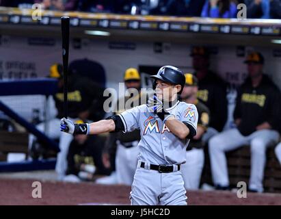San Diego, Kalifornien, USA. 21. April 2017. Ichiro Suzuki (Marlins) MLB: Ichiro Suzuki von Miami Marlins während der Major League Baseball Spiel gegen die San Diego Padres im Petco Park in San Diego, Kalifornien, USA. Bildnachweis: AFLO/Alamy Live-Nachrichten Stockfoto