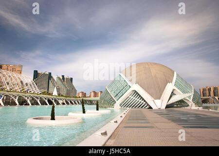 Die Stadt der Künste und Wissenschaften in Valencia, Spanien. Stockfoto