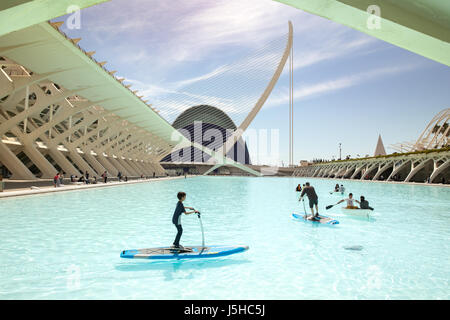 Die Stadt der Künste und Wissenschaften in Valencia, Spanien. Stockfoto