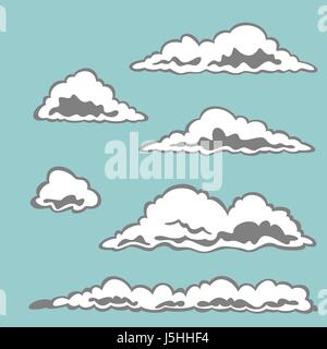 Satz von Cloud Vektorelemente Stock Vektor