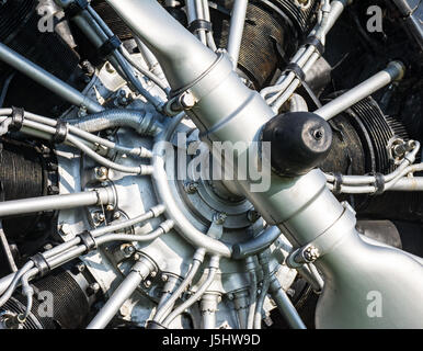 Propellermaschine von eine alte historische Flugzeuge Stockfoto