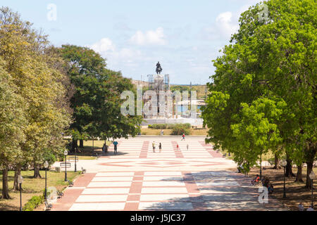 Ansicht des "Plaza 13 de Marzo" von Revolution Museum, Havanna, Kuba Stockfoto