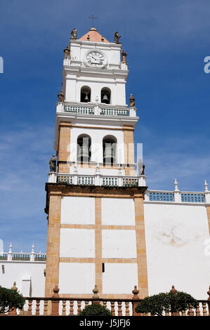 Südamerika, hat die Hauptstadt von Bolivien - Sucre koloniales Erbe, zeigt sich in seinen Gebäuden, Straße-Landschaften und zahlreichen Kirchen. In 199 Stockfoto