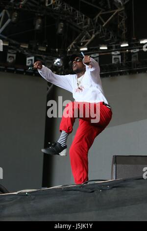 Skepta gesehen durchführen mit jungen Lord Shorty und Frisco und bei Coachella Wochenende 1 Tag 2 Featuring: Skepta wo: Indio, Kalifornien, USA bei: 17. April 2017 Credit: WENN.com Stockfoto