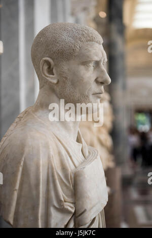 Rom. Italien. Porträtbüste der Vatikanischen Museen, Museo Chiaramonti, Braccio Nuovo, Roman Emperor Philippus Arabs (ca. 204 n. Chr. - 249 n. Chr.). Musei Vatica Stockfoto