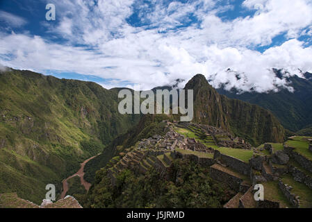 Die Ruinen von Machu Picchu, Peru Stockfoto