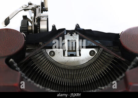 Leeres Blatt Papier in der alten Schreibmaschine Maschine - detail Stockfoto