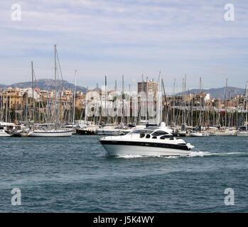 Bilder - Luxus-Motoryacht Pershing - während der kombinierten Palma International Boat Show 2017 und Palma Superyacht zeigen 2017, Paseo del Mar, Palma Stockfoto