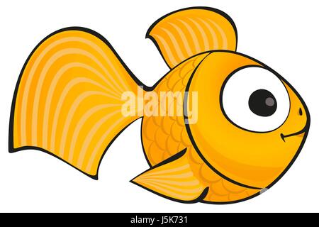 Goldener Fisch isoliert Stock Vektor