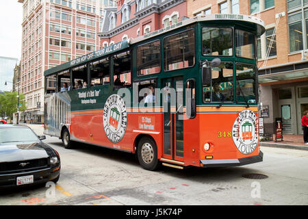 alte Stadt Trolley Tour Hop on Hop off-Washington DC USA Stockfoto