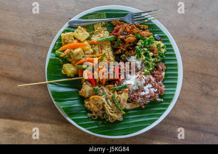 Balinesische hausgemachte veganes Essen Stockfoto