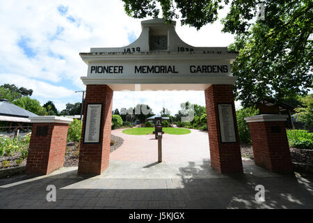 Den Pioneer Memorial Gardens in Hahndorf, South Australia. Stockfoto