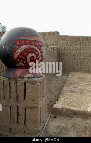 Huaca Pucllana in Miraflores Stadtteil von Lima, Peru-Ruinen Stockfoto