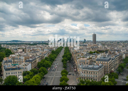Blick Richtung Grande Arche De La Defense Paris Stockfoto