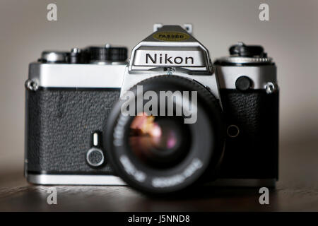 Vintage Nikon FE Single Lens Reflex 35mm Filmkamera Stockfoto