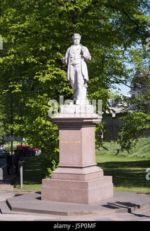 Memorial Statue von George Leeman, York, North Yorkshire, England, Großbritannien Stockfoto