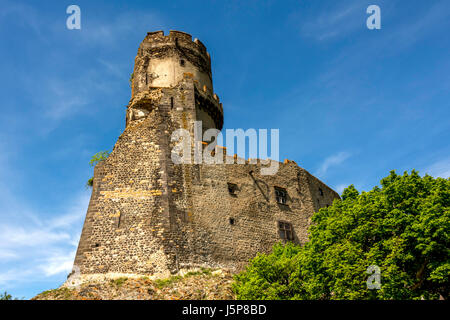 Vovic Dorf. Mittelalterliche Burg von Tournoel. Puy de Dome. Auvergne. Frankreich Stockfoto