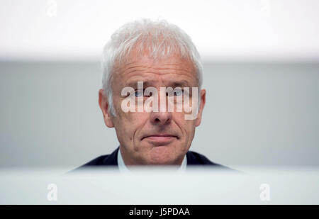 Neckarsulm, Deutschland. 18. Mai 2017. Matthias Müller, Vorstandsvorsitzender der Audi AG, abgebildet auf der Audi AG Hauptversammlung in Neckarsulm, Deutschland, 18. Mai 2017. Foto: Marijan Murat/Dpa/Alamy Live News Stockfoto