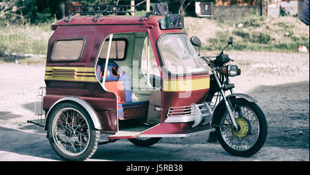 in Asien Philipphines die typischen Tuk Tuk Motorrad für Touristen Stockfoto