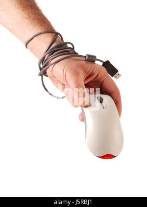 Büro-Programm Hand PC Computer Rechner symbolische Verbindung engineering Stockfoto