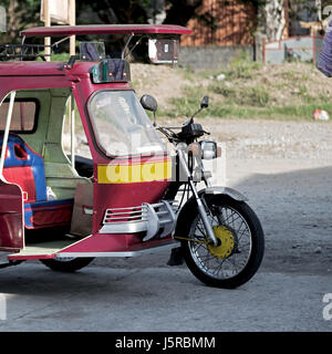 in Asien Philipphines die typischen Tuk Tuk Motorrad für Touristen Stockfoto