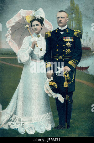 Königin Wilhelmina und Prinz Hendrik der Niederlande, Portrait, 1906 Stockfoto