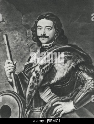 Peter i. (1672-1725), Zar von Russland, Portrait, Illustration aus Gemälde von I. Kupetsky Stockfoto