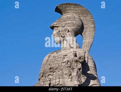 Denkmal-Statue Porträt München Göttin Athena historisches Denkmal Statue Stockfoto