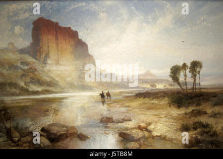 "Die Klippen des Green River, Wyoming-Territorium" von Thomas Moran, Cincinnati Stockfoto