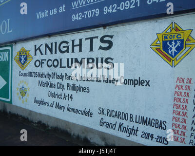 00232 Barangay Industrial Tal komplexe LRT Line 20 Marcos Brücke Marikina Fluss Stockfoto