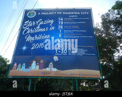 0292 Barangay Industrial Tal komplexe LRT Linie 3 Marcos Brücke Marikina Fluss Stockfoto