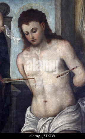 Tiziano Vecellio Anhänger: St. Sebastian, ausgestellt auf der großen Meister Renaissance in Kroatien Stockfoto