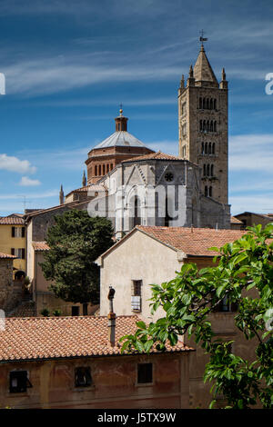 Massa Marittima, Toskana, die Kathedrale St. Cerbone, mittelalterliche Stadt Massa Marittima in Italien Stockfoto