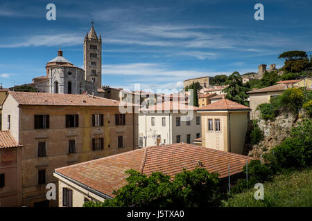 Massa Marittima, Toskana, die Kathedrale St. Cerbone, mittelalterliche Stadt Massa Marittima in Italien Stockfoto