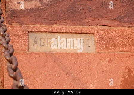 Amar Singh Tor der Agra Fort, UNESCO-Weltkulturerbe in Agra. Uttar Pradesh, Indien am 14. Februar 2016. Stockfoto