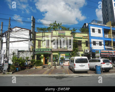 Dies bezieht sich auf das GMA Network Center an der Timog Avenue in Quezon City, Philippinen. Es ist ein bekanntes Drehkreuz für Rundfunk und Fernsehen, bekannt für seine Fernseh- und Radioprogramme. Stockfoto