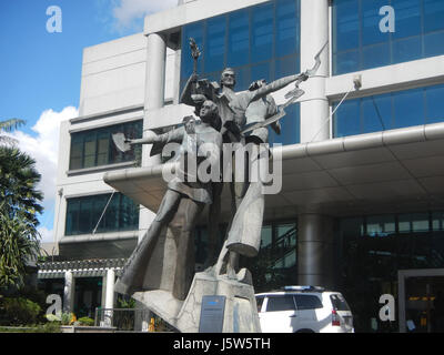 Ein Hinweis auf das GMA Network Center, ein Hauptquartier des Fernsehnetzwerks in Quezon City, Philippinen, in der Timog Avenue, bekannt für seine Rundfunkdienste. Stockfoto